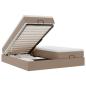 Preview: Ottoman-Bett mit Matratzen Cappuccino 180x200cm Kunstleder