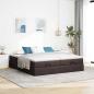 Preview: Ottoman-Bett mit Matratzen Dunkelbraun 160x200 cm Stoff