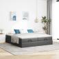 Preview: Ottoman-Bett mit Matratzen Dunkelgrau 180x200 cm Stoff