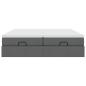 Preview: Ottoman-Bett mit Matratzen Dunkelgrau 180x200 cm Stoff
