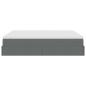 Preview: Ottoman-Bett mit Matratzen Dunkelgrau 160x200 cm Stoff