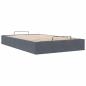 Preview: Ottoman-Bett ohne Matratze Dunkelgrau 120x200 cm Samt