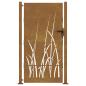 Preview: Gartentor 105x205 cm Cortenstahl Gras-Design