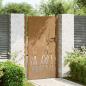 Preview: Gartentor 105x205 cm Cortenstahl Gras-Design
