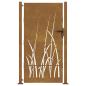 Preview: Gartentor 105x205 cm Cortenstahl Gras-Design