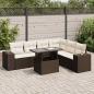 Preview: ARDEBO.de - 7-tlg. Garten-Sofagarnitur mit Kissen Braun Poly Rattan