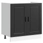 Preview: Spülenunterschrank Porto Schwarz 80x46x81,5 cm Holzwerkstoff