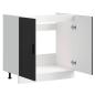 Preview: Spülenunterschrank Porto Schwarz 80x46x81,5 cm Holzwerkstoff