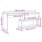 Preview: Eckschreibtisch Altholz-Optik 200,5x50x76 cm Holzwerkstoff