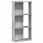 Preview: Bücherregal 3 Böden Grau Sonoma 60x30x120 cm Holzwerkstoff