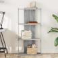 Preview: Bücherregal 3 Böden Grau Sonoma 60x30x120 cm Holzwerkstoff