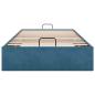 Preview: Ottoman-Bett ohne Matratze Dunkelblau 100x200 cm Samt