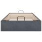 Preview: Ottoman-Bett ohne Matratze Dunkelgrau 90x190 cm Samt