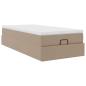 Preview: Ottoman-Bett mit Matratze Cappuccino-Braun 80x200 cm Kunstleder