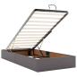 Preview: Ottoman-Bett mit Matratze Grau 90x200 cm Kunstleder