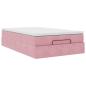 Preview: Ottoman-Bett mit Matratze Rosa 120x190 cm Samt