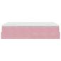 Preview: Ottoman-Bett mit Matratze Rosa 120x190 cm Samt