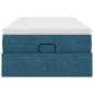 Preview: Ottoman-Bett mit Matratze Dunkelblau 100x200 cm Samt