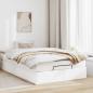Preview: Ottoman-Bett mit Matratze Weiß 120x190 cm Kunstleder