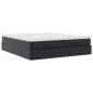 Preview: Ottoman-Bett mit Matratzen Schwarz 180x200 cm Kunstleder