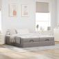 Preview: Ottoman-Bett mit Matratzen Taupe 180x200 cm Stoff