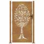 Preview: Gartentor 105x180 cm Cortenstahl Baum-Design