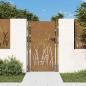 Preview: Gartentor 105x180 cm Cortenstahl Gras-Design