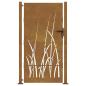 Preview: Gartentor 105x180 cm Cortenstahl Gras-Design