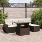 Preview: ARDEBO.de - 6-tlg. Garten-Sofagarnitur mit Kissen Braun Poly Rattan