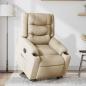 Preview: Relaxsessel mit Aufstehhilfe Elektrisch Creme Stoff