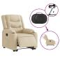 Preview: Relaxsessel mit Aufstehhilfe Elektrisch Creme Stoff