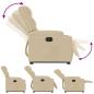 Preview: Relaxsessel mit Aufstehhilfe Elektrisch Creme Stoff