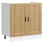 Preview: Spülenunterschrank Porto Artisan-Eiche 80x46x81,5 cm