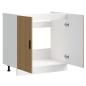Preview: Spülenunterschrank Porto Artisan-Eiche 80x46x81,5 cm