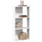 Preview: ARDEBO.de - Bücherregal 3 Böden Weiß 60x30x120 cm Holzwerkstoff