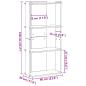 Preview: Bücherregal 3 Böden Weiß 60x30x120 cm Holzwerkstoff