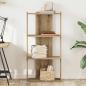 Preview: Bücherregal 3 Böden Artisan-Eiche 60x30x120 cm Holzwerkstoff