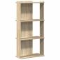 Preview: Bücherregal 3 Böden Sonoma-Eiche 60x30x120 cm Holzwerkstoff
