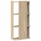 Preview: Bücherregal 3 Böden Sonoma-Eiche 60x30x120 cm Holzwerkstoff