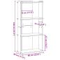 Preview: Bücherregal 3 Böden Sonoma-Eiche 60x30x120 cm Holzwerkstoff