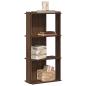 Preview: ARDEBO.de - Bücherregal 3 Böden Braun Eiche-Optik 60x30x120cm Holzwerkstoff