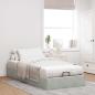 Preview: Ottoman-Bett ohne Matratze Hellgrau 80x200 cm Samt
