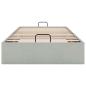 Preview: Ottoman-Bett ohne Matratze Hellgrau 80x200 cm Samt