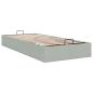 Preview: Ottoman-Bett ohne Matratze Hellgrau 80x200 cm Samt