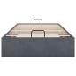 Preview: Ottoman-Bett ohne Matratze Dunkelgrau 90x200 cm Samt