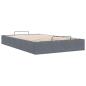 Preview: Ottoman-Bett ohne Matratze Dunkelgrau 120x190 cm Samt