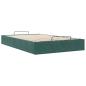 Preview: Ottoman-Bett ohne Matratze Dunkelgrün 120x190 cm Samt