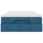 Preview: Ottoman-Bett mit Matratze Dunkelblau 120x190 cm Samt