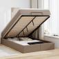 Preview: ARDEBO.de - Ottoman-Bett mit Matratze Cappuccino-Braun 120x190cm Kunstleder
