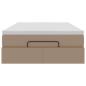 Preview: Ottoman-Bett mit Matratze Cappuccino-Braun 120x190cm Kunstleder